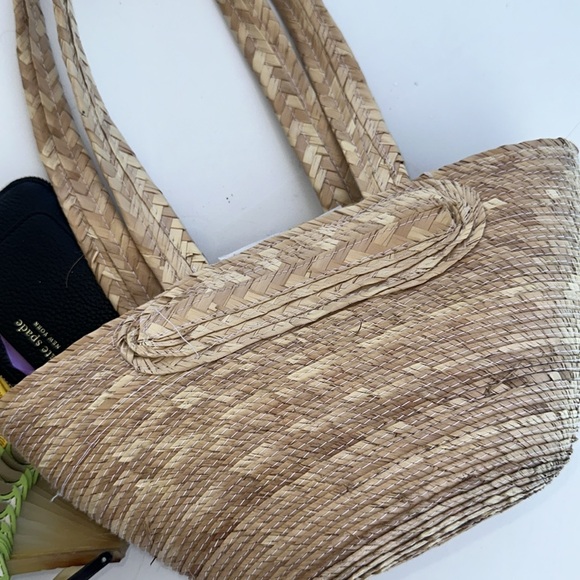 SALE- Hand Made Mini Straw Tote Bag - Picture 6 of 7